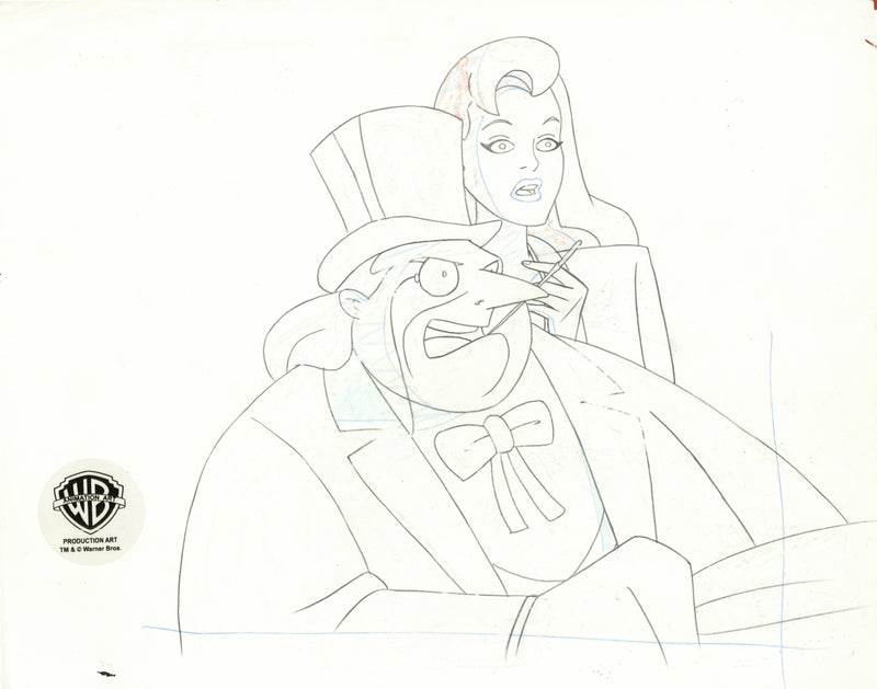 Batman The Animated Series Original Production Cel with Matching Drawing: Penguin, Veronica Vreeland