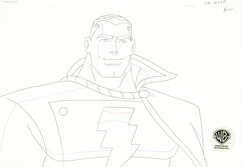 Justice League Unlimited Original Production Drawing: Shazam