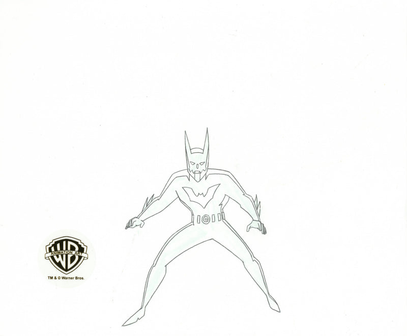 Batman Beyond Original Production Cel with Matching Drawings Signed by Dan Riba: Batman, Killer Croc