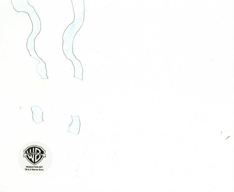 Batman Beyond Original Production Cel with Matching Drawings Signed by Dan Riba: Batman, Killer Croc