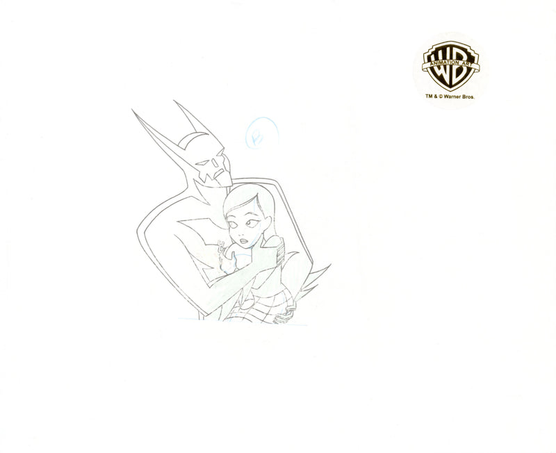 Batman Beyond Original Production Cel with Matching Drawing: Batman, Tamara Caulder