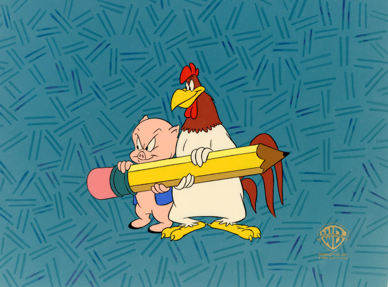 Looney Tunes Original Production Cel: Porky Pig, Foghorn Leghorn