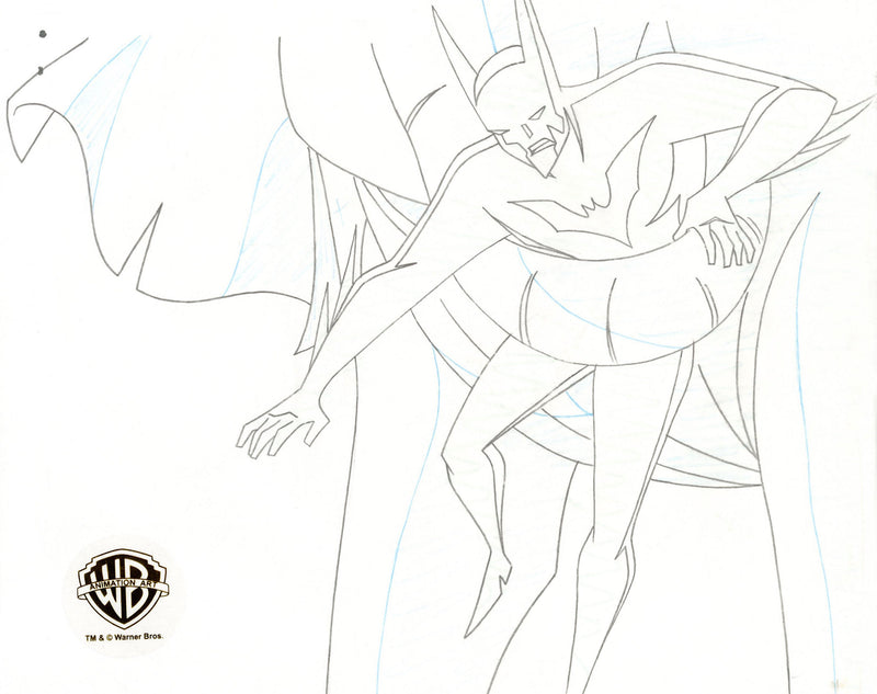Batman Beyond Original Production Cel with Matching Drawing: Batman