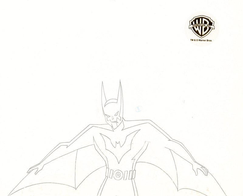 Batman Beyond Original Production Cel with Matching Drawing: Batman