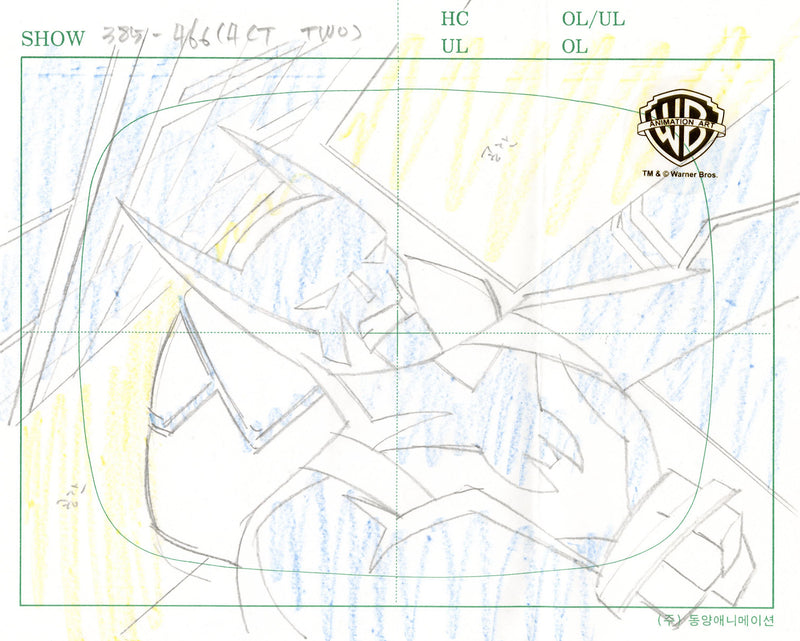 Batman Beyond Original Production Layout Drawing: Batman