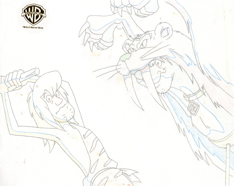 Scooby-Doo and the Witch's Ghost Original Production Cel with Matching Drawing: Scooby-Doo, Shaggy