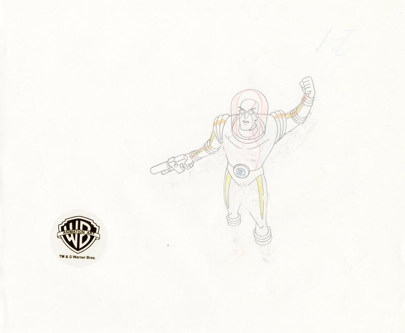 Batman The Animated Series Original Production Cel with Matching Drawing: Mr. Freeze