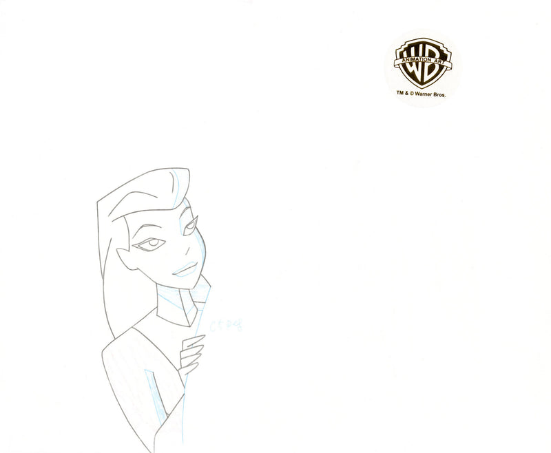 Superman The Animated Series Original Production Cel with Matching Drawing: Saturn Girl, Clark Kent