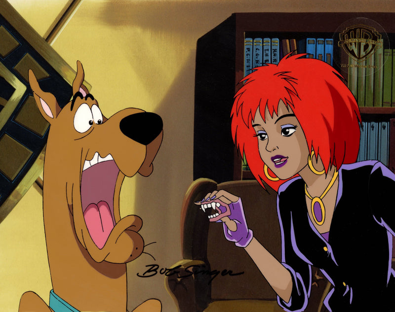 Scooby-Doo and the Witch's Ghost Original Production Cel and Matching Drawing Signed by Bob Singer: Scooby-Doo, Luna