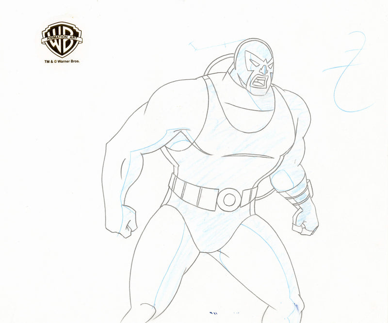 Batman The Animated Series Original Production Cel with Matching Drawing: Bane, Robin