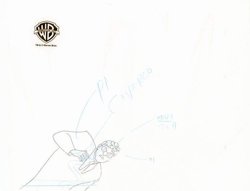 Batman Beyond Original Production Cel with Matching Drawing: Batman