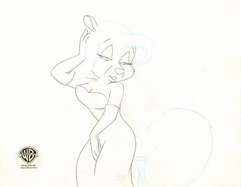 Animaniacs Original Production Cel with Matching Drawing Signed by Tom Ruegger: Minerva