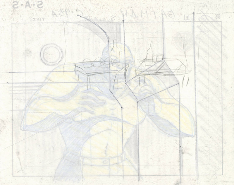 Batman The Animated Series Original Production Drawing: Killer Croc