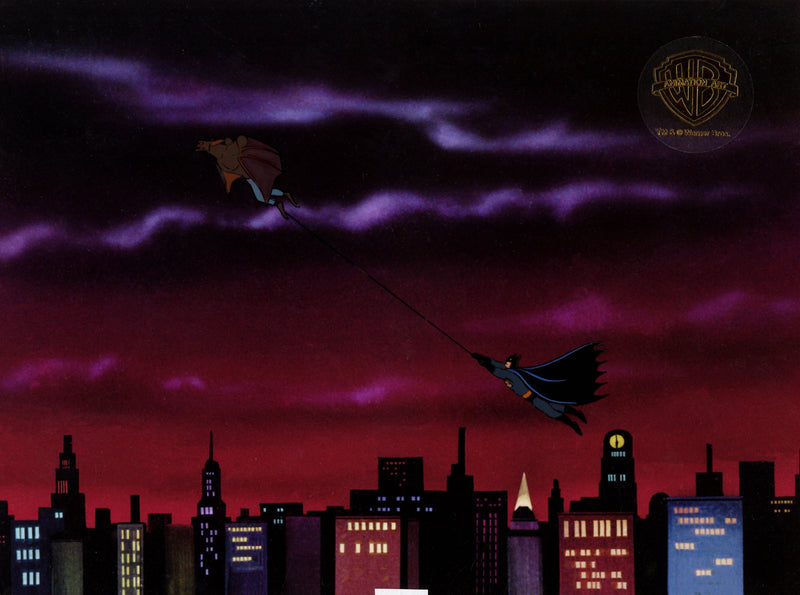 Batman The Animated Series Original Production Cel with Matching Drawing: Batman, Man-Bat