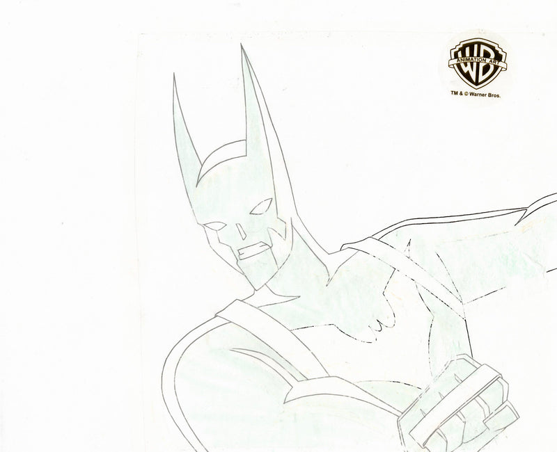 Batman Beyond Original Production Cel with Matching Drawing: Batman