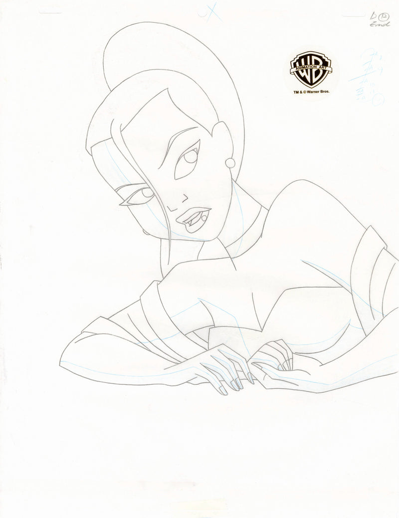 Batman Beyond Original Production Cel with Matching Drawings: Dana Tan