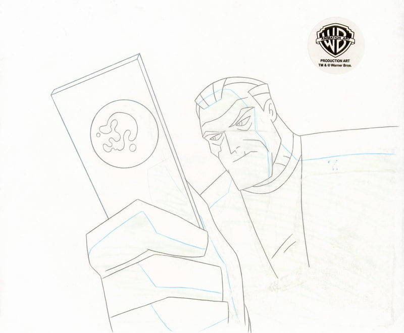 Batman Beyond Original Production Cel with Matching Drawing: Bruce Wayne