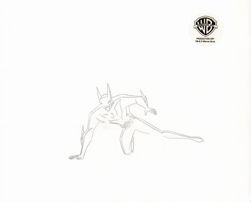 Batman Beyond Original Production Cel with Matching Drawing: Batman, Spellbinder