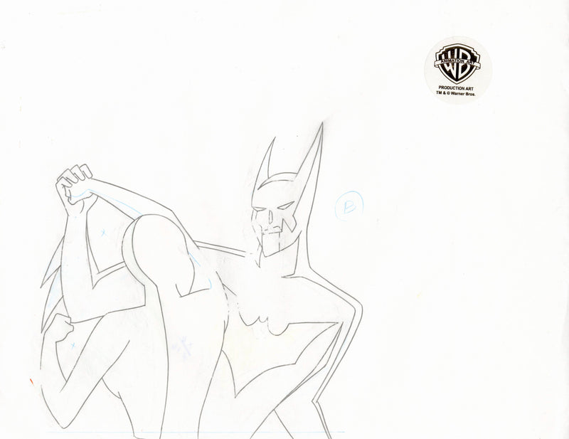 Batman Beyond Original Production Cel with Matching Drawing: Batman, Ten