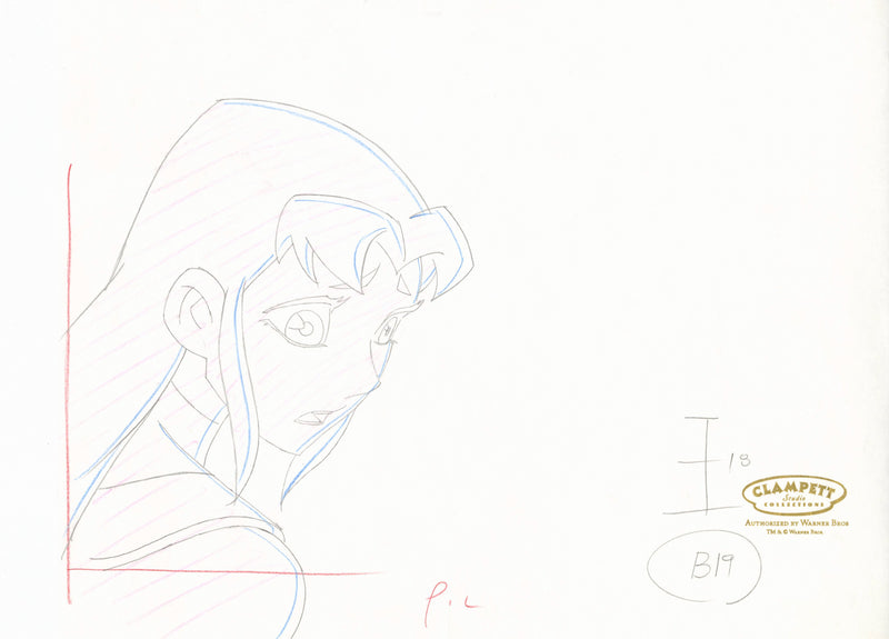 Teen Titans Original Production Drawing: Starfire