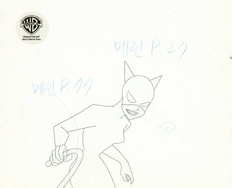 The New Batman Adventures Original Production Drawing: Catwoman