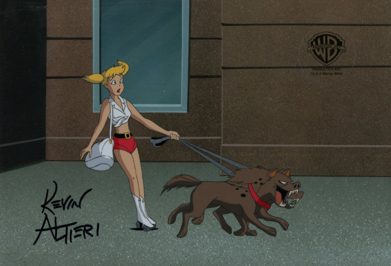 Batman The Animated Series Original Production Cel Signed by Kevin Altieri: Harley, Bud, Lou