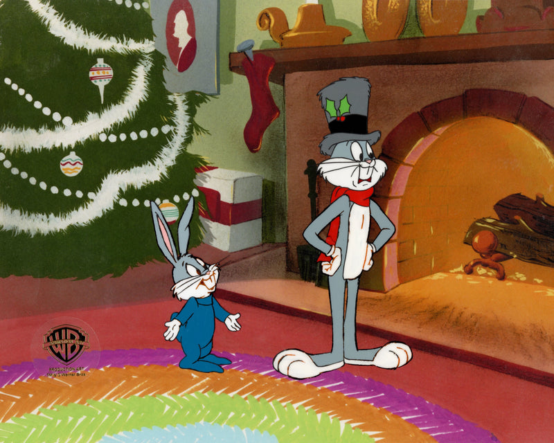 Bugs Bunny's Looney Christmas Tales Original Production Cel: Bugs Bunny, Clyde Bunny