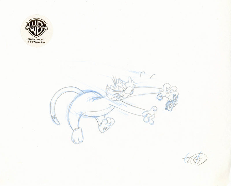 Sylvester and Tweety Mysteries Original Production Drawing: Sylvester and Tweety