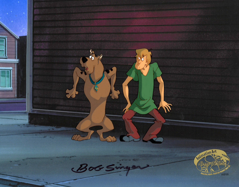 Scooby-Doo and the Witch's Ghost Original Production Cel and Matching Drawing Signed by Bob Singer: Scooby, Shaggy