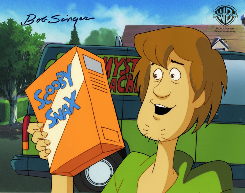 Scooby-Doo on Zombie Island Original Production Cel with Matching Drawing Signed by Bob Singer: Shaggy