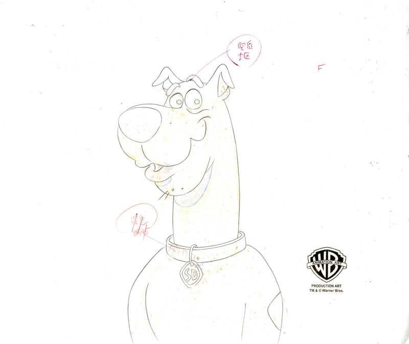Scooby-Doo on Zombie Island Original Production Cel with Matching Drawing Signed by Bob Singer: Scooby-Doo