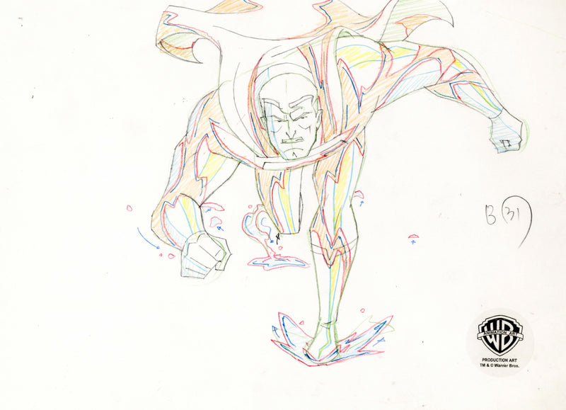 Superman: Doomsday Original Production Drawing: Superman