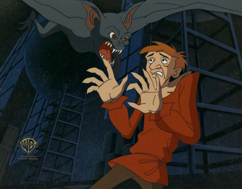 Batman The Animated Series Original Production Cel On Original Background: Scarecrow