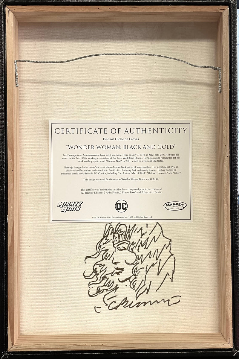 Mighty Mini Collection: Wonder Woman Black and Gold (Signed & Remarqued)