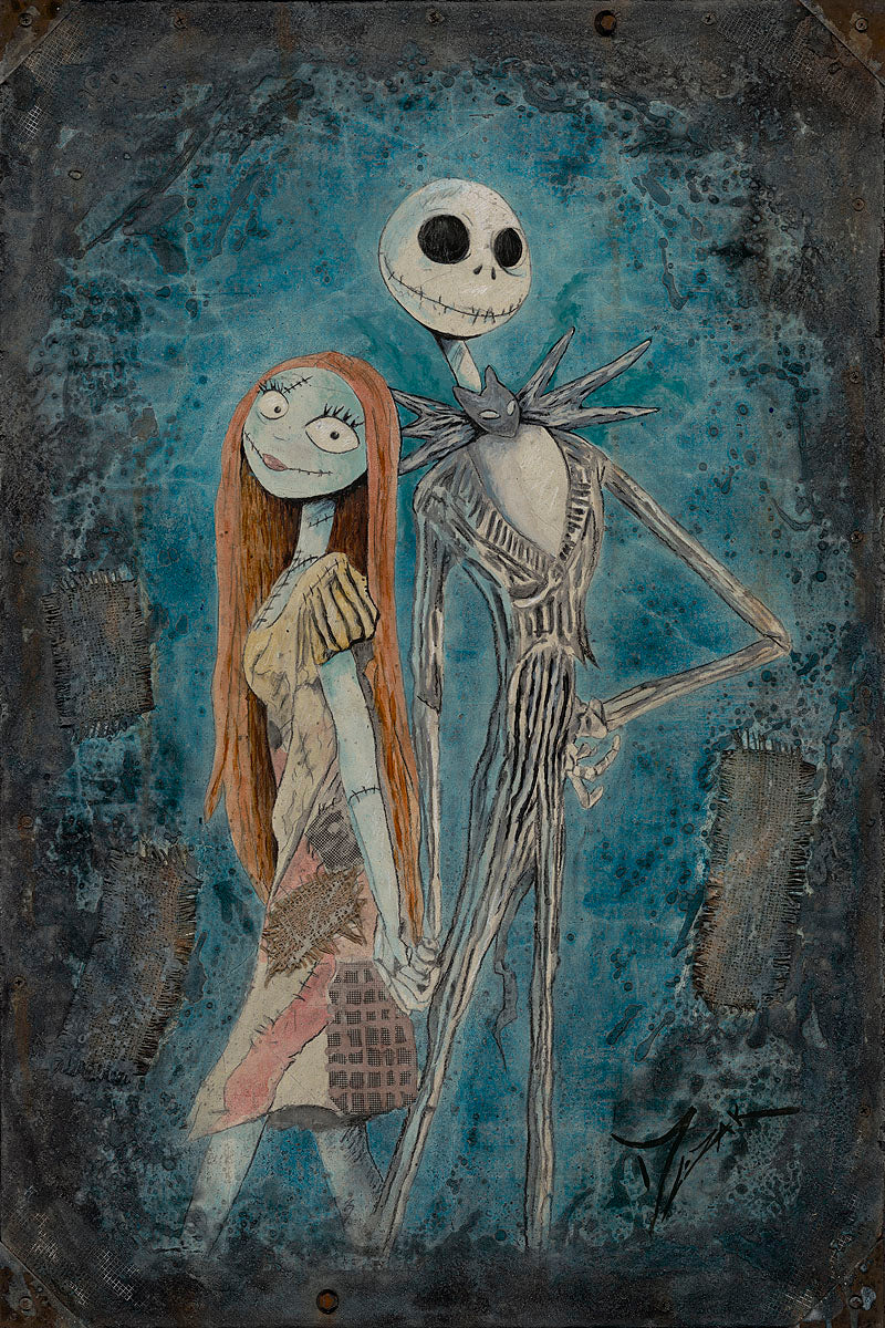 Disney Limited Edition: Jack and Sally by Trevor Mezak Framed