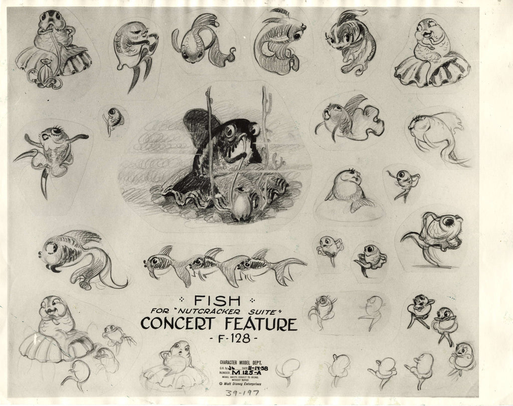 Fantasia Original Production Model Sheet: Fish - Choice Fine Art