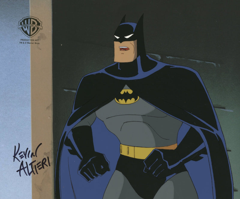 Batman The Animated Series Original Production Cel Signed By Kevin Altieri: Batman