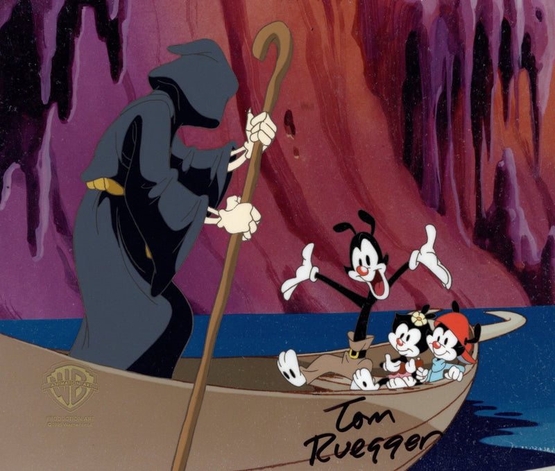 Animaniacs Original Production Cel Signed by Tom Ruegger: Wakko, Yakko, and Dot - Choice Fine Art