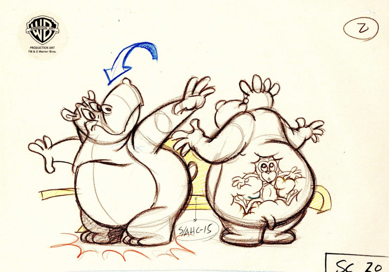 Animaniacs Original Production Drawing: Hip Hippos - Choice Fine Art