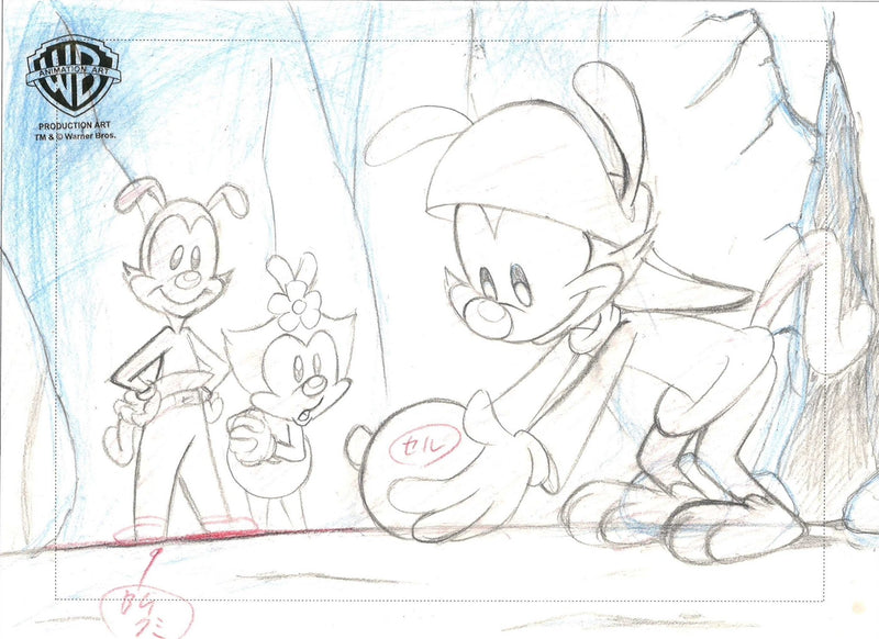 Animaniacs Original Production Drawing: Yakko, Wakko, and Dot - Choice Fine Art