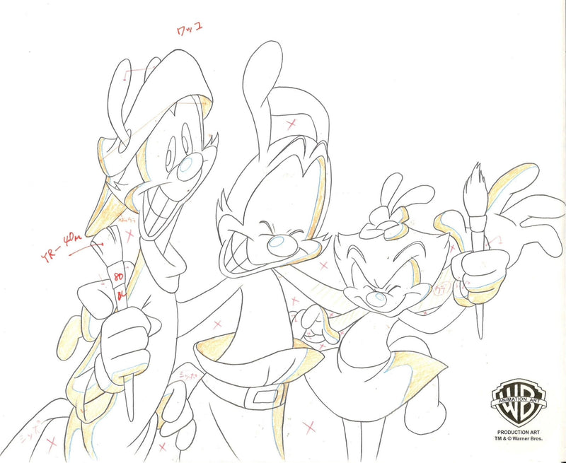 Animaniacs Original Production Drawing: Yakko, Wakko, and Dot - Choice Fine Art