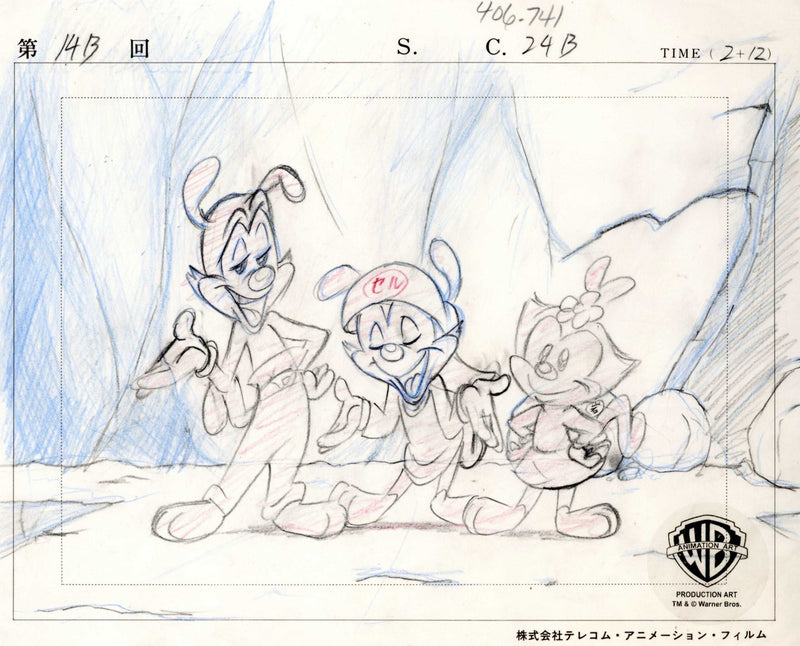 Animaniacs Original Production Drawing: Yakko, Wakko, and Dot - Choice Fine Art