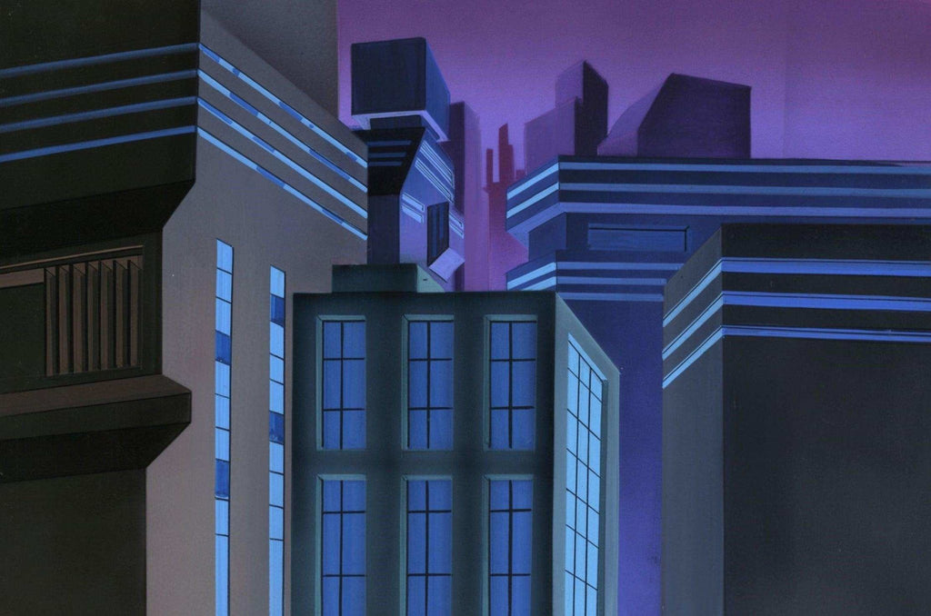 Batman Beyond Original Production Background With Matching Drawing - Choice Fine Art