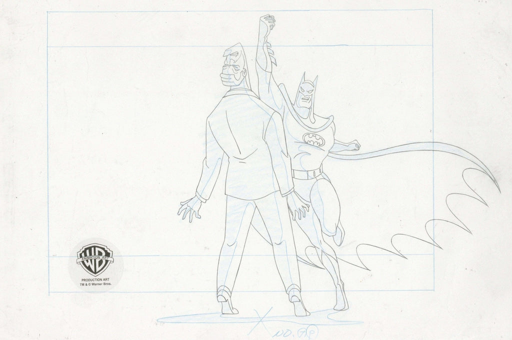 Batman Mask of Phantasm Original Production Drawing: Batman and Arthur Reeves - Choice Fine Art