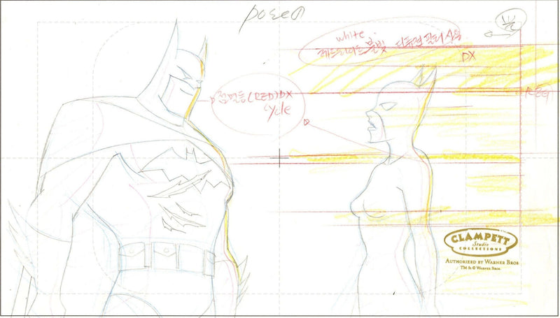 Batman, Mystery of the Batwoman Original Production Drawing: Batman and Batwoman - Choice Fine Art