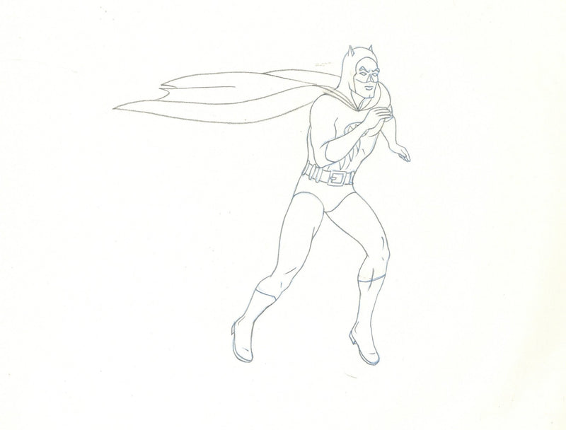 Batman Superfriends Original Production Cel and Matching Drawing Signed by Bob Singer: Batman - Choice Fine Art