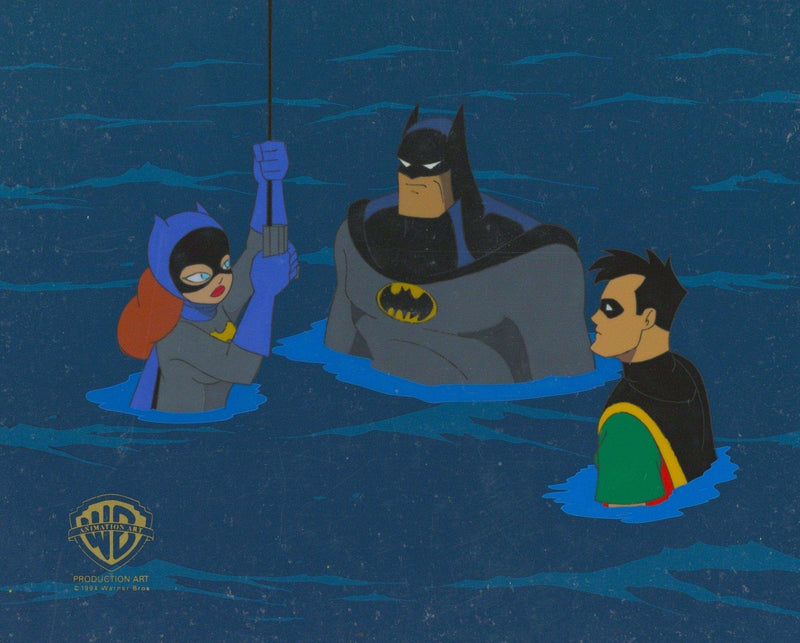 Batman The Animated Series Original Production Cel: Batman, Batgirl, and Robin - Choice Fine Art