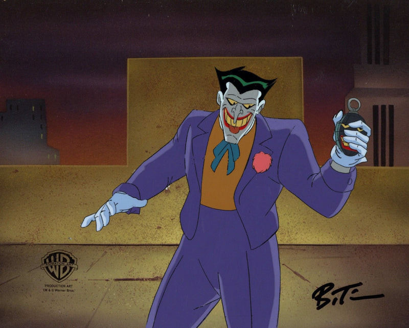 Batman The Animated Series Original Production Cel signed by Bruce Timm: Joker - Choice Fine Art