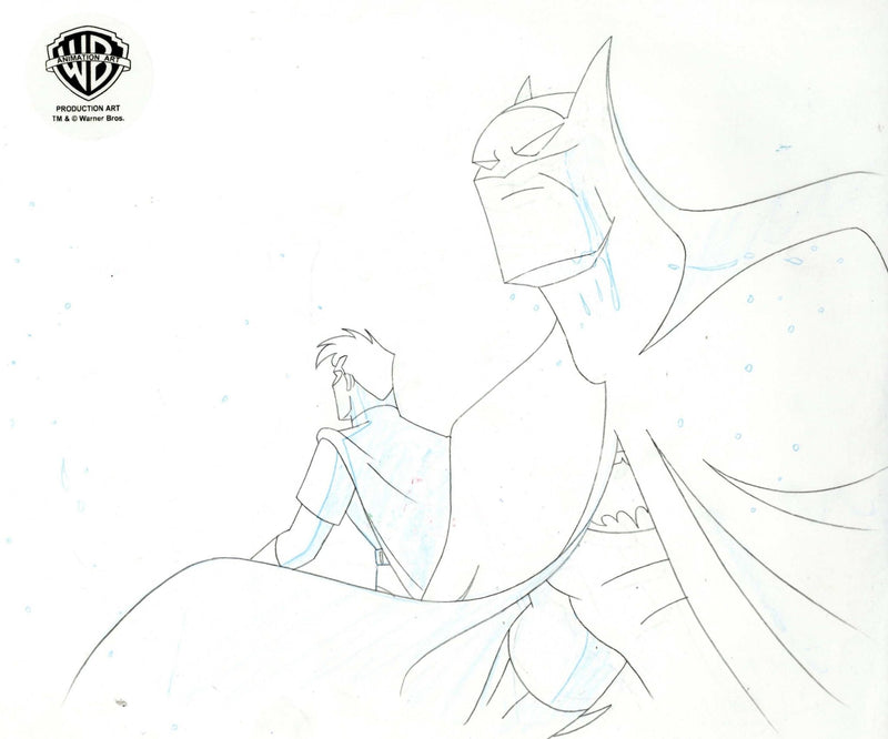 Batman The Animated Series Original Production Cel with Matching Drawing: Batman - Choice Fine Art