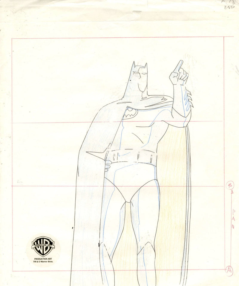 Batman The Animated Series Original Production Cel with Matching Drawing signed by Bruce Timm: Batman - Choice Fine Art